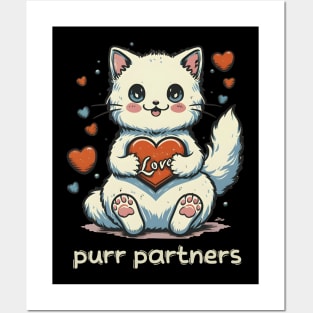 Cat Purr Partners Posters and Art